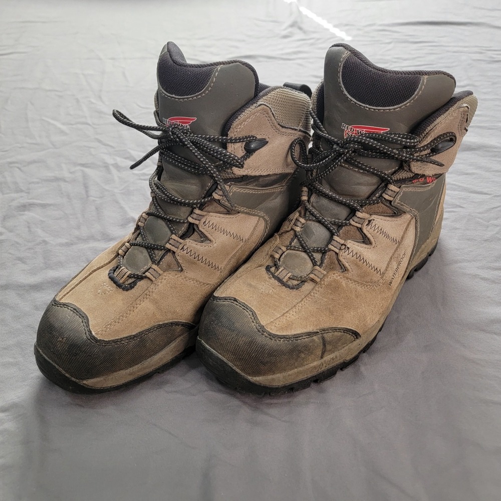 Red Wing Work Boots Men's 9.5 Brown Steel Toe Waterproof Hiking Workwear Outdoor